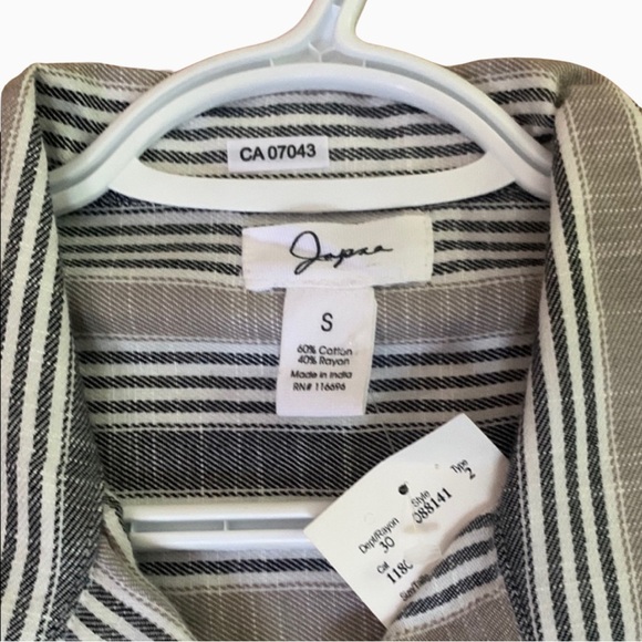 Japna Blue and White High-Low Polo Collar Dress - Picture 3 of 4